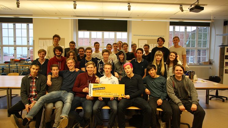 Klass TE12 från Österportgymnasiet i Ystad vann en resa till Hong Kong på InnoCarnival Skåne 2014