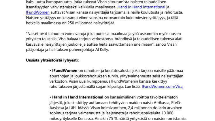 Visa tutki: 66 % naisyrittäjistä kokee rahoituksen saamisen hankalaksi 