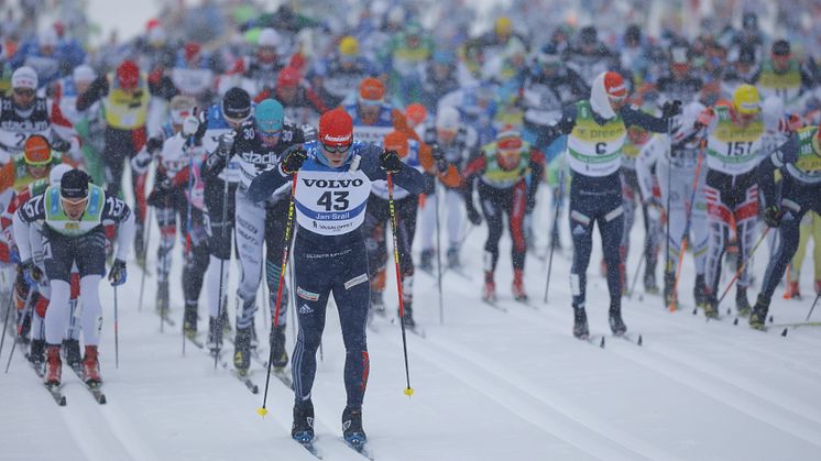 Genom att skapa en insamling till förmån för PMU:s kampanj "Efter IS", kan du förena nytta med nöje när du åker Vasaloppet. Foto: Vasaloppet, Henrik Hansson