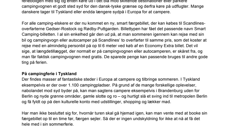 Ny billet er smart for campister