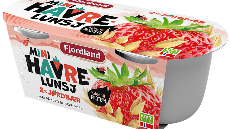 Fjordland Havrelunsj mini jordbær 2 x 90 g