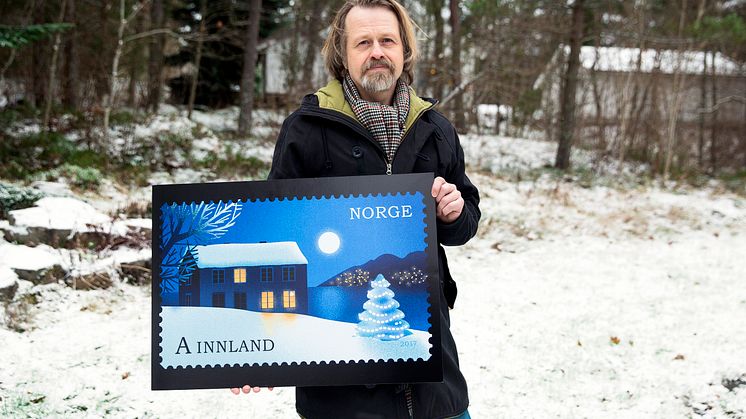 Ragnar Aalbu er årets julefrimerkekunstner. Foto: Håvard Jørstad