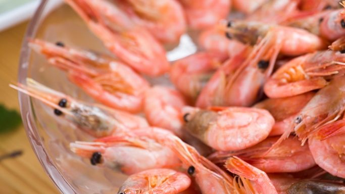 Shrimps an Bord von Tallink Silja