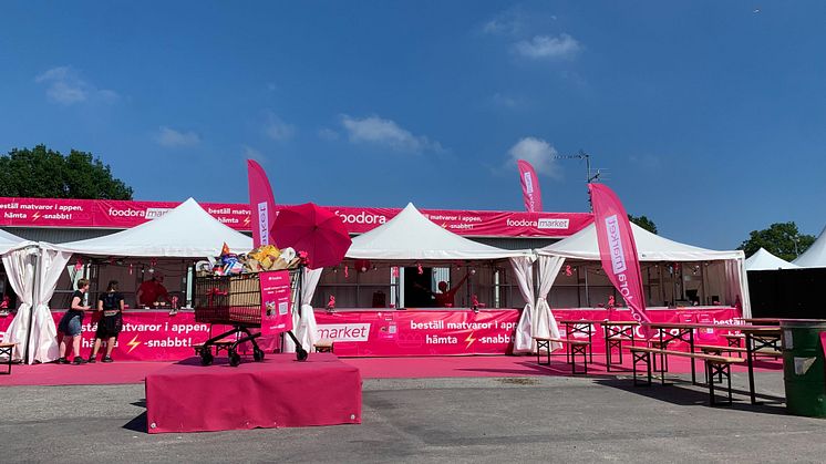 foodoras innovativa butik intar Sweden Rock Festival