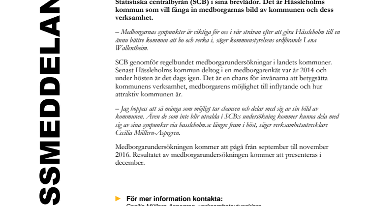 Invånare får tycka till om Hässleholms kommun