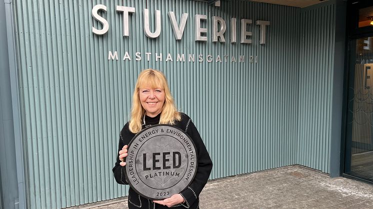 Att Stuveriet erhållit LEED Platinum är ett bevis på Stena Fastigheters långsiktiga och målinriktade arbete med att skapa ett hållbart kontorshus i ett av Göteborgs mest attraktiva lägen menar Agneta Kores, VD Stena Fastigheter Göteborg.