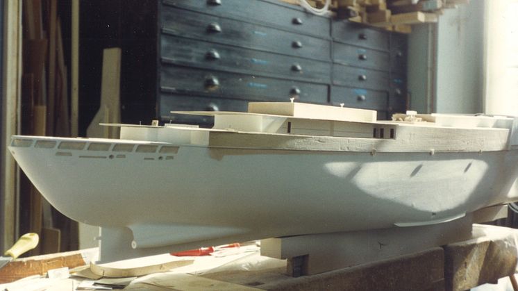 Modell av Kungsholm, arbete pågår, 1994. 