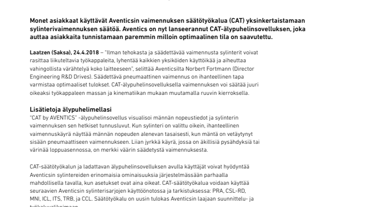 Päätyvaimennuksen säätö appin avulla