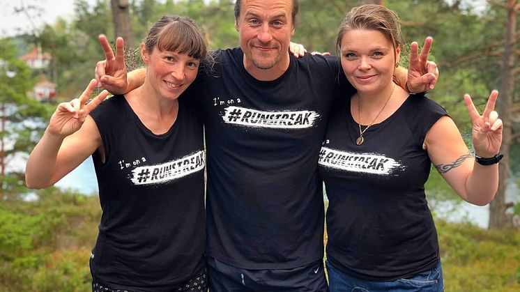 Ellen Westfelt, Daniel Karlsson och Ann-Elise Tammar, tre hängivna runstreakers.