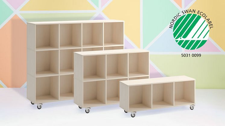 Lekolars förvaringsserie Kubus är en populär produkt som finns i många skolor och förskolor runt om i Sverige. 