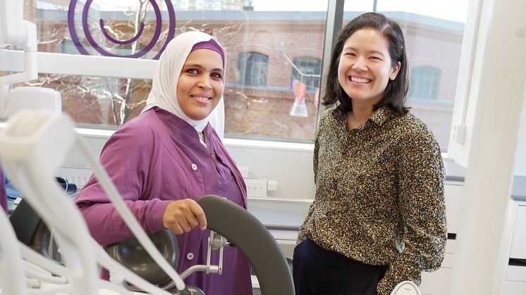 Khadija Brahim, tandhygienist på Folktandvården Skåne och Marie Nordström, doktorand på Malmö universitet.