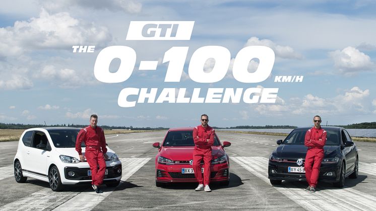 Volkswagen inviterede tre kendisser bag rattet af en GTI til en udfordring i 0-100 disciplinen 