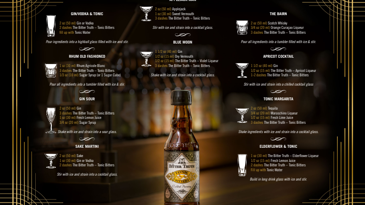 The Bitter Truth Tonic Bitters Cocktail Recipes