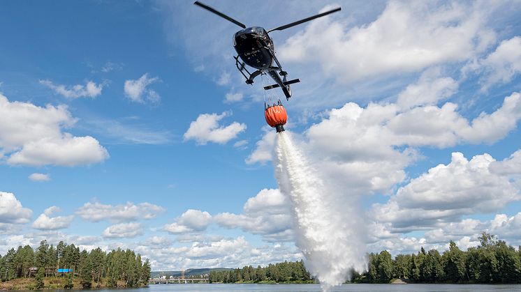 Skogbrannhelikopter på De nordiske jakt- og fiskedagene 2018