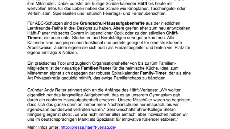 Häfftiges Jubiläum: Eine Erfolgsidee wird 25 Jahre!  