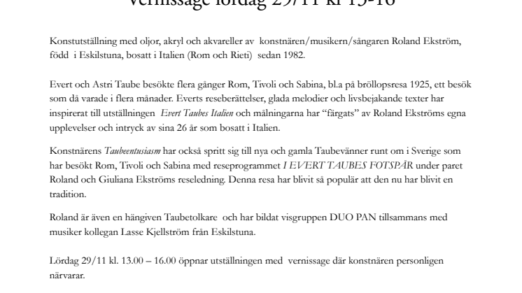 Evert Taubes Italien