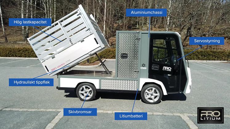 PRO Litium 3800 eldrivet arbetsfordon