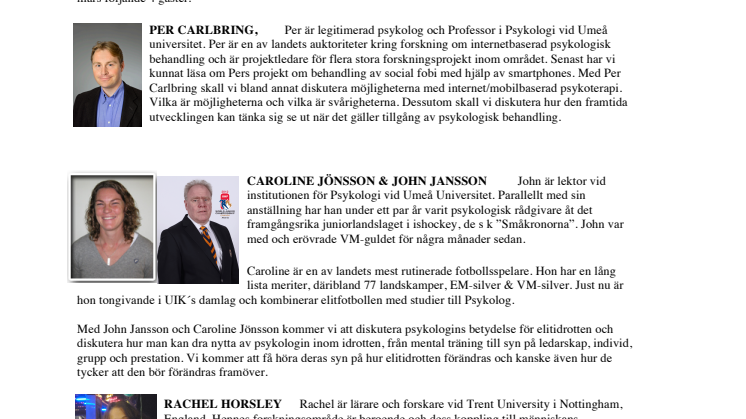Mattias Lundberg leder Psykologisk Salong 22 mars #umeå