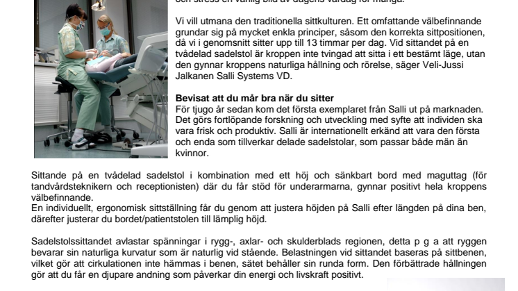 Träna utan att träna på rörliga Salli SwingFit