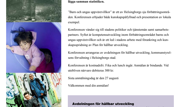Barn och ungas uppväxtvillkor i Helsingborg