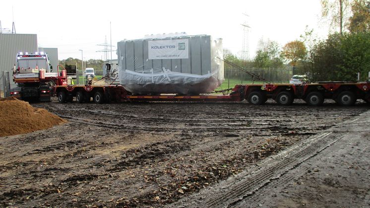 Schwerlasttransport in Oldenborstel eingetroffen: Neuer Großtransformator für die Energiewende