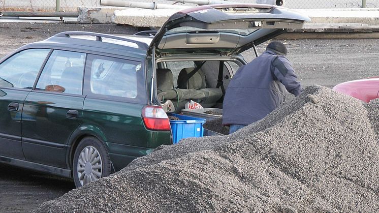 Kommunen ger gratis sand till fastighetsägare 