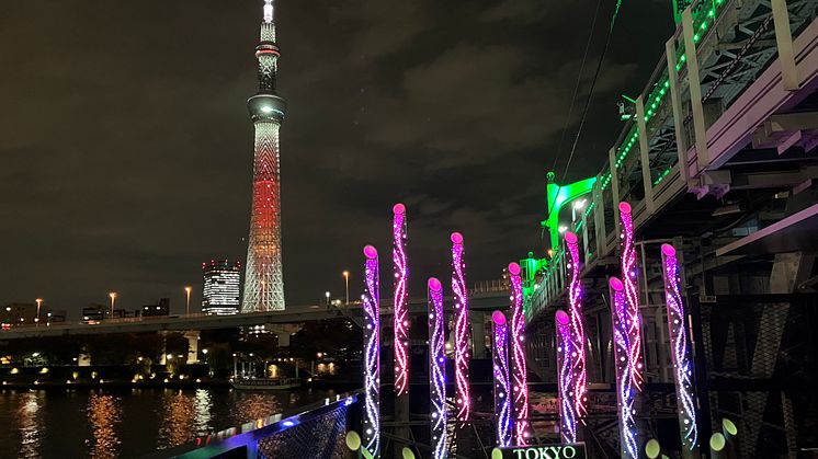 Bamboo Lighting at SUMIDA RIVER WALK