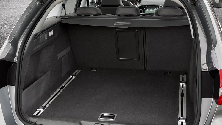 Nya Peugeot 308 SportWagon bagageutrymme