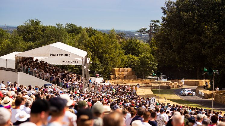 Crowds enjoy the hillclimb action at the Festival of Speed. Ph. by Drew Gibson.