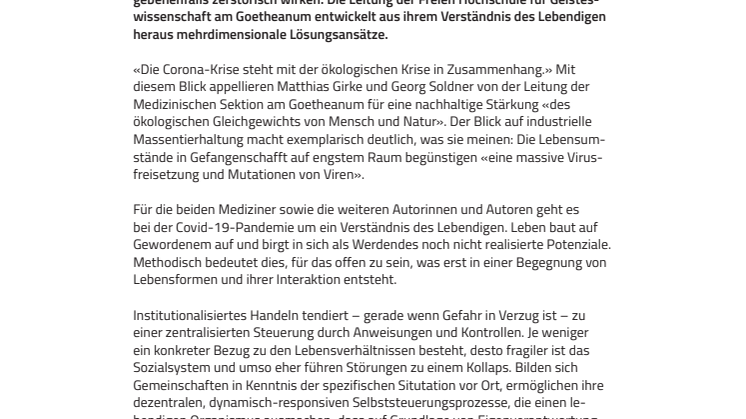 Perspektiven und Initiativen in der Corona-Zeit: Noch nicht realisierte Potenziale 