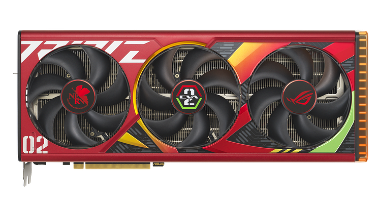 ROG Strix GeForce RTX 4090 EVA-02 graphics card front view