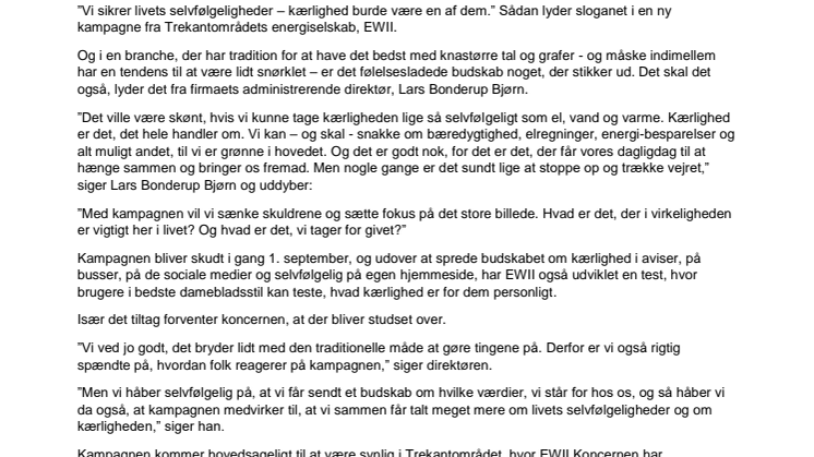Energikoncern vil tale om kærlighed