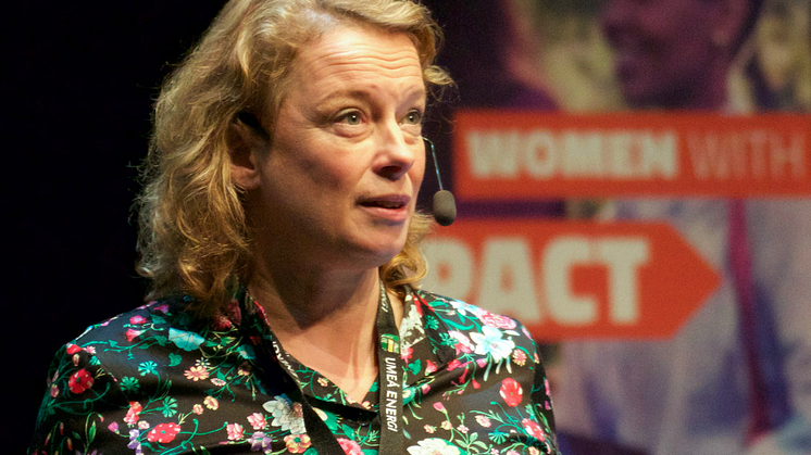 Camilla Wagner, moderator på Women with impact i Umeå 2017.