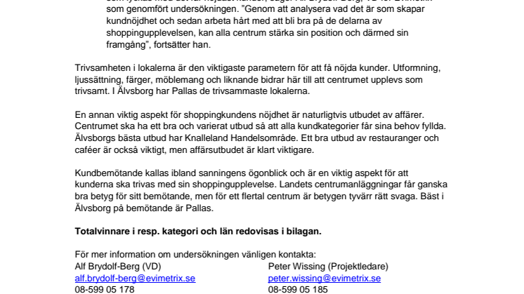 Vad tycker shoppingkunderna i Älvsborg län