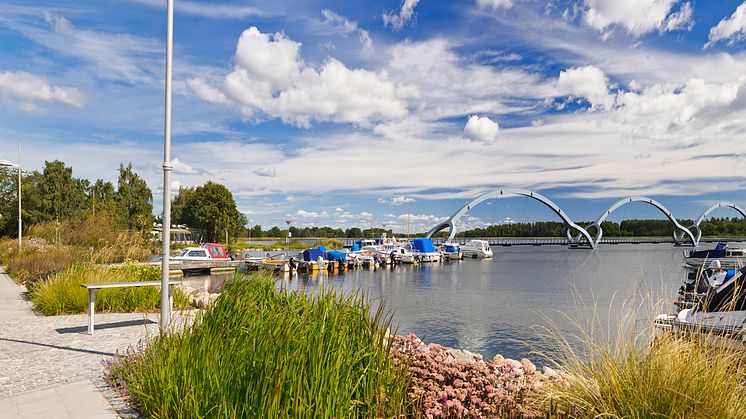 Europas längsta gångbro byggs i Sölvesborg