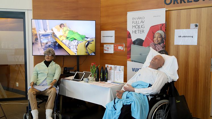 Vuxenutbildningens vårdlab deltog som utställare på Kvalitetsmässan.