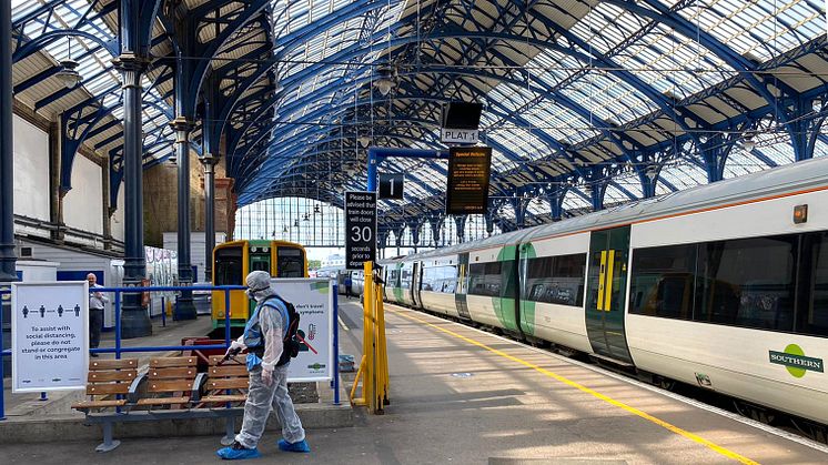 Brighton station: Applying 30-day viruscide