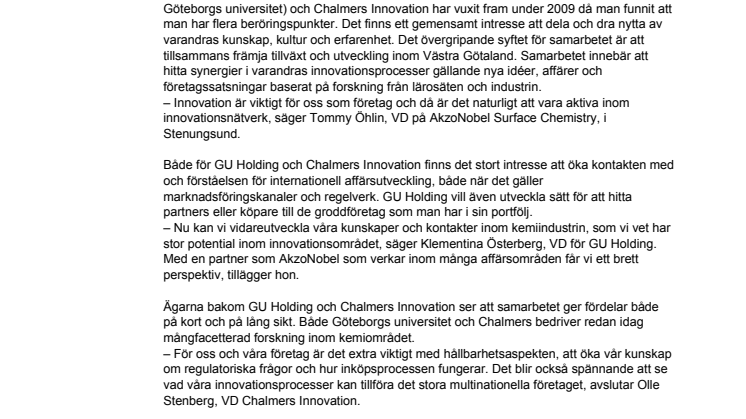 Nytt samarbete för att främja tillväxt i Västra Götaland
