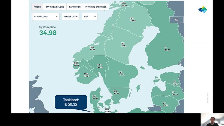 Nordiska kraftpriser lösgör sig från Europas // Veckans kommentar om elmarknaden v. 14