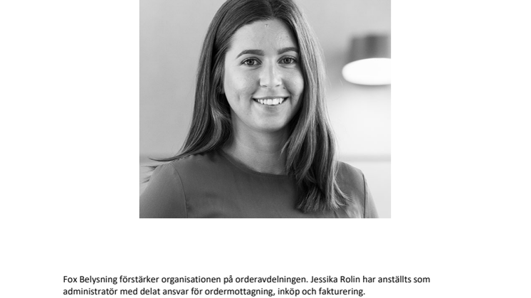 Jessika Rolin är ny hos Fox Belysning AB