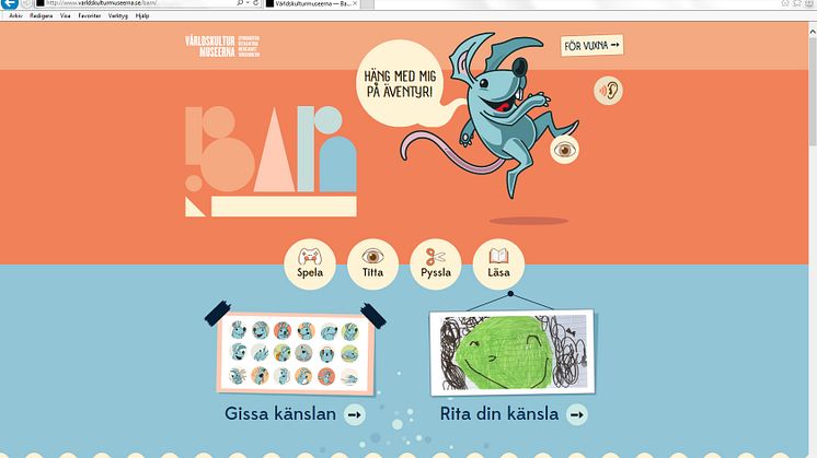 Upptäck världen på barnens webbmuseum