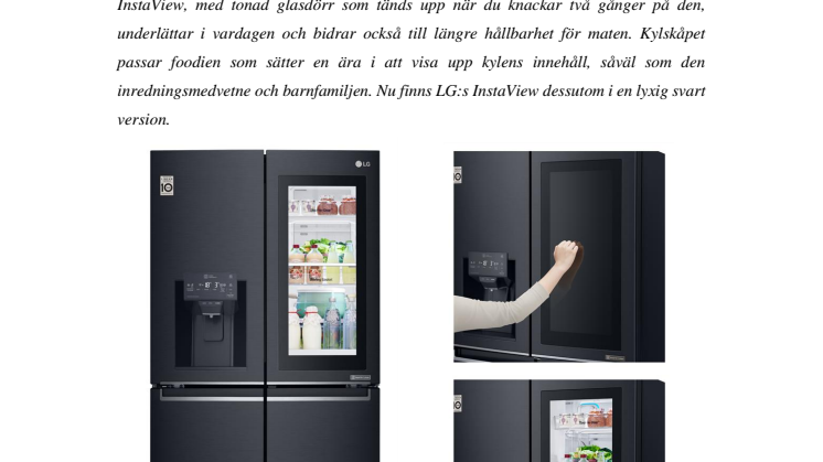 LG InstaView – titta in i kylskåpet utan att behöva öppna dörren 