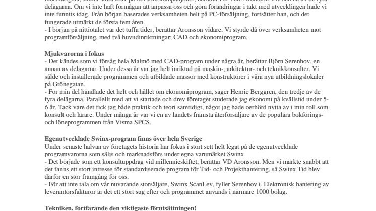 100 års samlad IT-erfarenhet när Malmö-företag fyller 25 år!