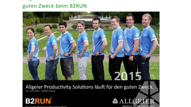 Allgeier Productivity Solutions läuft wieder für den guten Zweck beim B2RUN