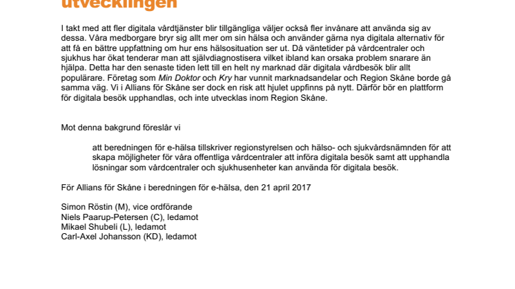 Förslag digital plattform