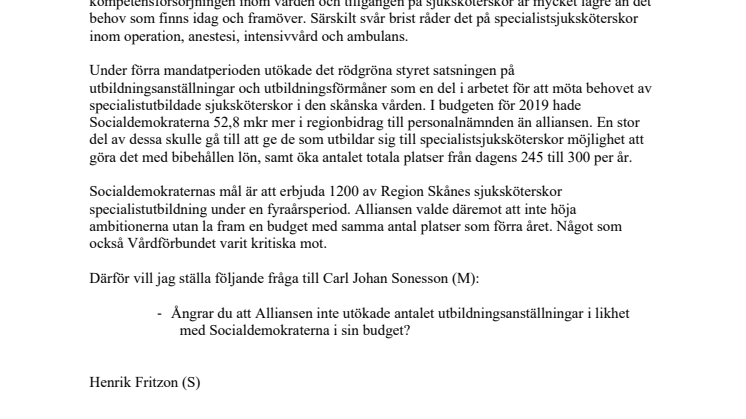 Brist på narkossjuksköterskor på SUS Lund