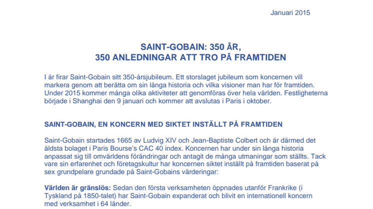 Saint-Gobain 350 år