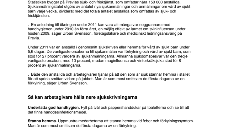 Sjukfrånvaron kostade Sveriges arbetsgivare 20 miljarder