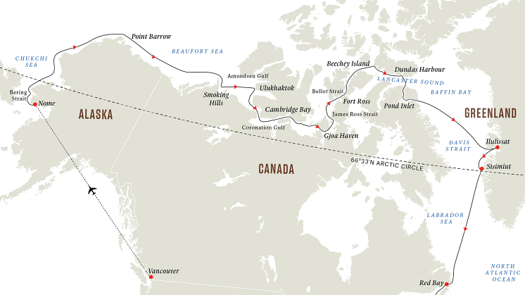 MS Roald Amundsen’s eastbound NWP
