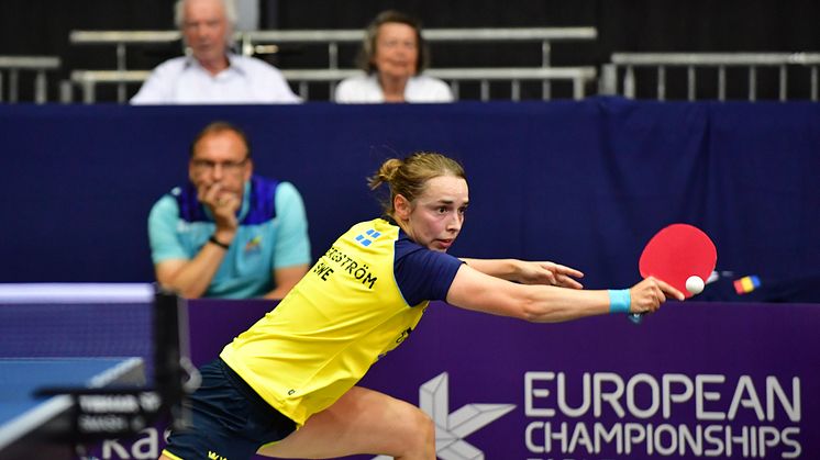 Linda Bergström in action på EM i München